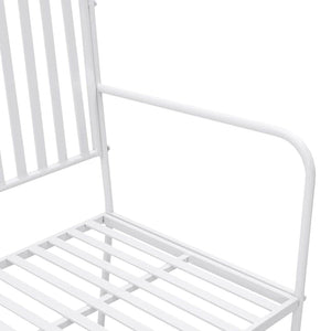 Weiße Gartenbank Stahl 103,5 cm