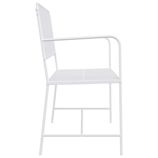 Weiße Gartenbank Stahl 103,5 cm