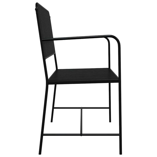 Schwarze Gartenbank Stahl 103,5 cm