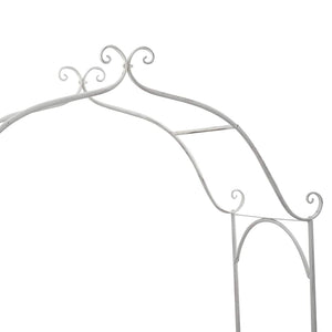 Gartenbank Antik Weiß Stahl 200cm