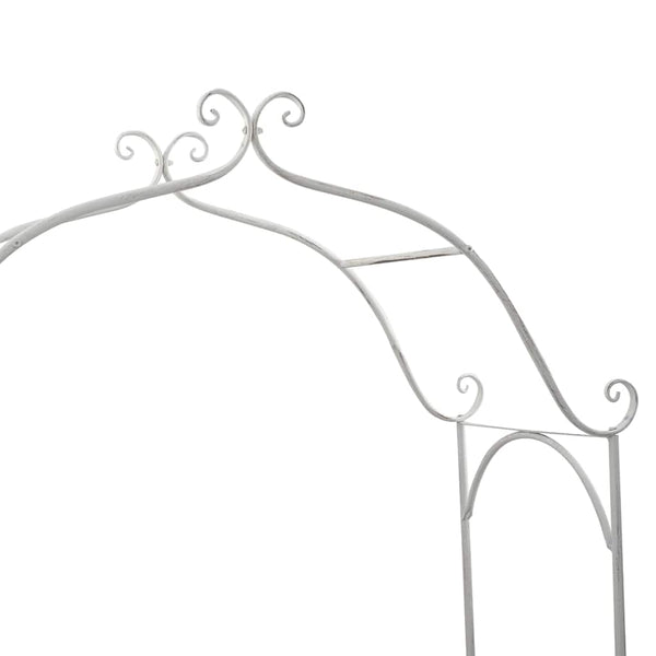 Gartenbank Antik Weiß Stahl 200cm