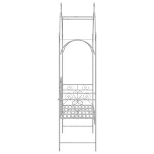 Gartenbank Antik Weiß Stahl 200cm
