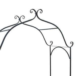 Schwarze Gartenbank Stahl 200 cm