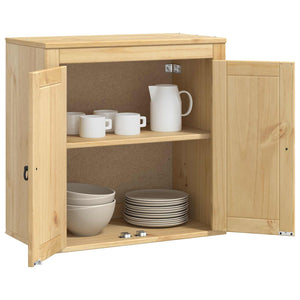 Kiefer Massivholz Schrank Honigbraun 60 cm