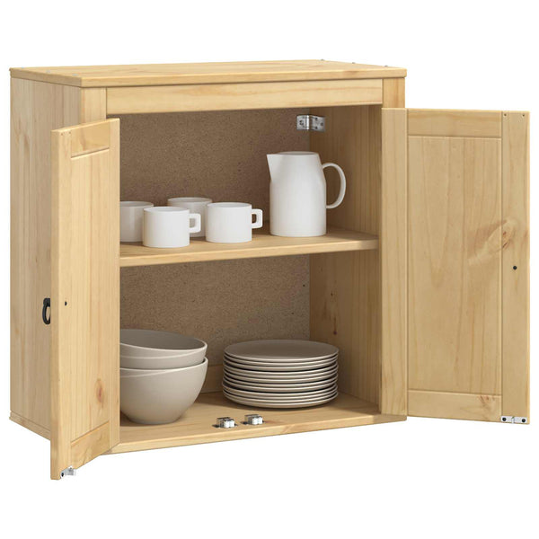 Kiefer Massivholz Schrank Honigbraun 60 cm
