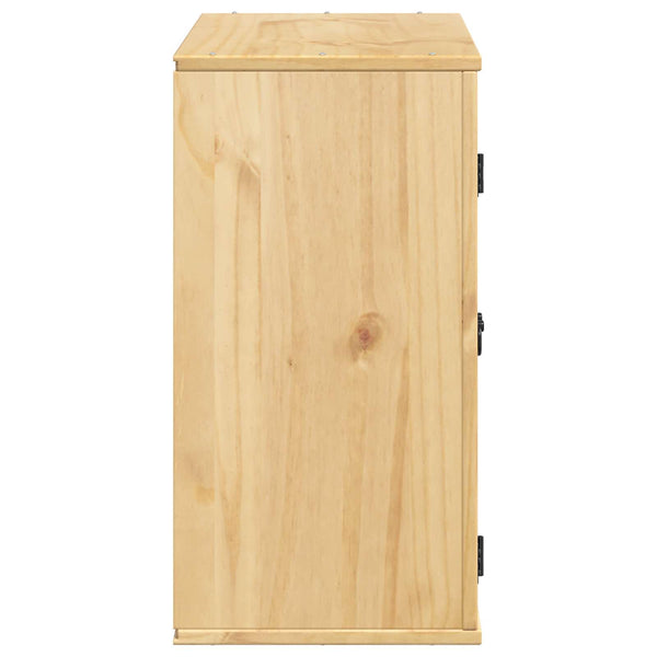 Kiefer Massivholz Schrank Honigbraun 60 cm
