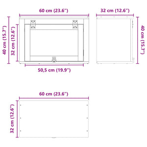 vidaXL Armoire SKI marron miel 60 x 32 x 40 cm Pin massif