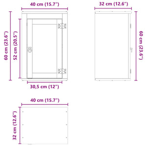 vidaXL Armoire SKI Marron Miel 40 x 32 x 60 cm Bois de Pin Massif