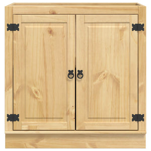 vidaXL Armoire SKI Marron Miel 80 x 46 x 81,5 cm Bois de pin massif