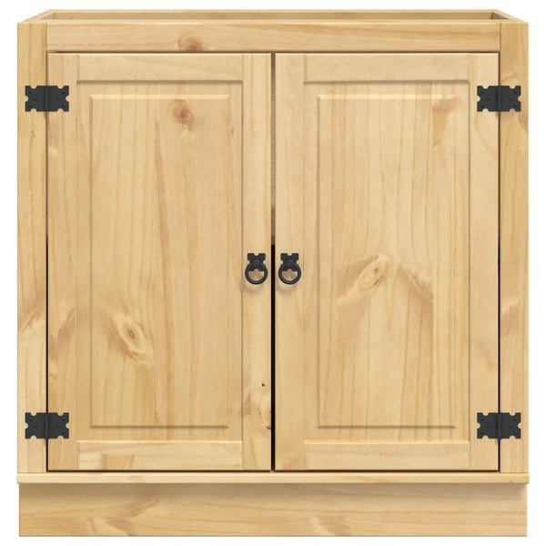 vidaXL Armoire SKI Marron Miel 80 x 46 x 81,5 cm Bois de pin massif