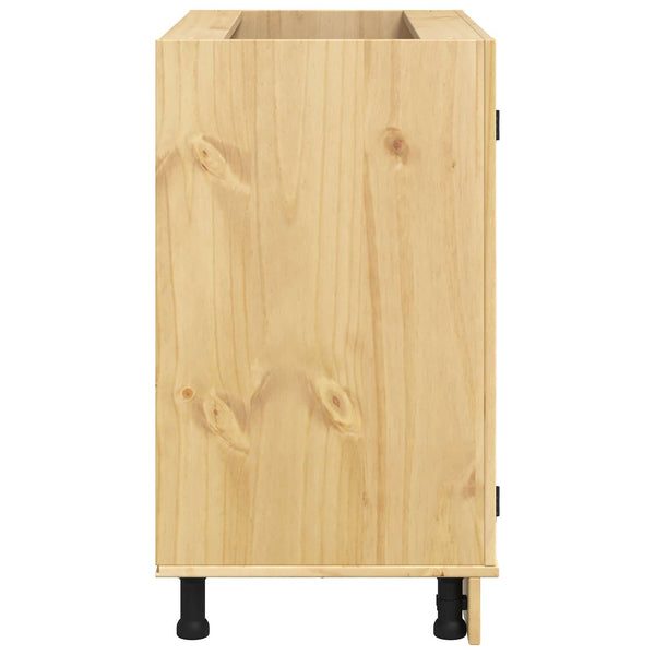 vidaXL Armoire SKI Marron Miel 80 x 46 x 81,5 cm Bois de pin massif