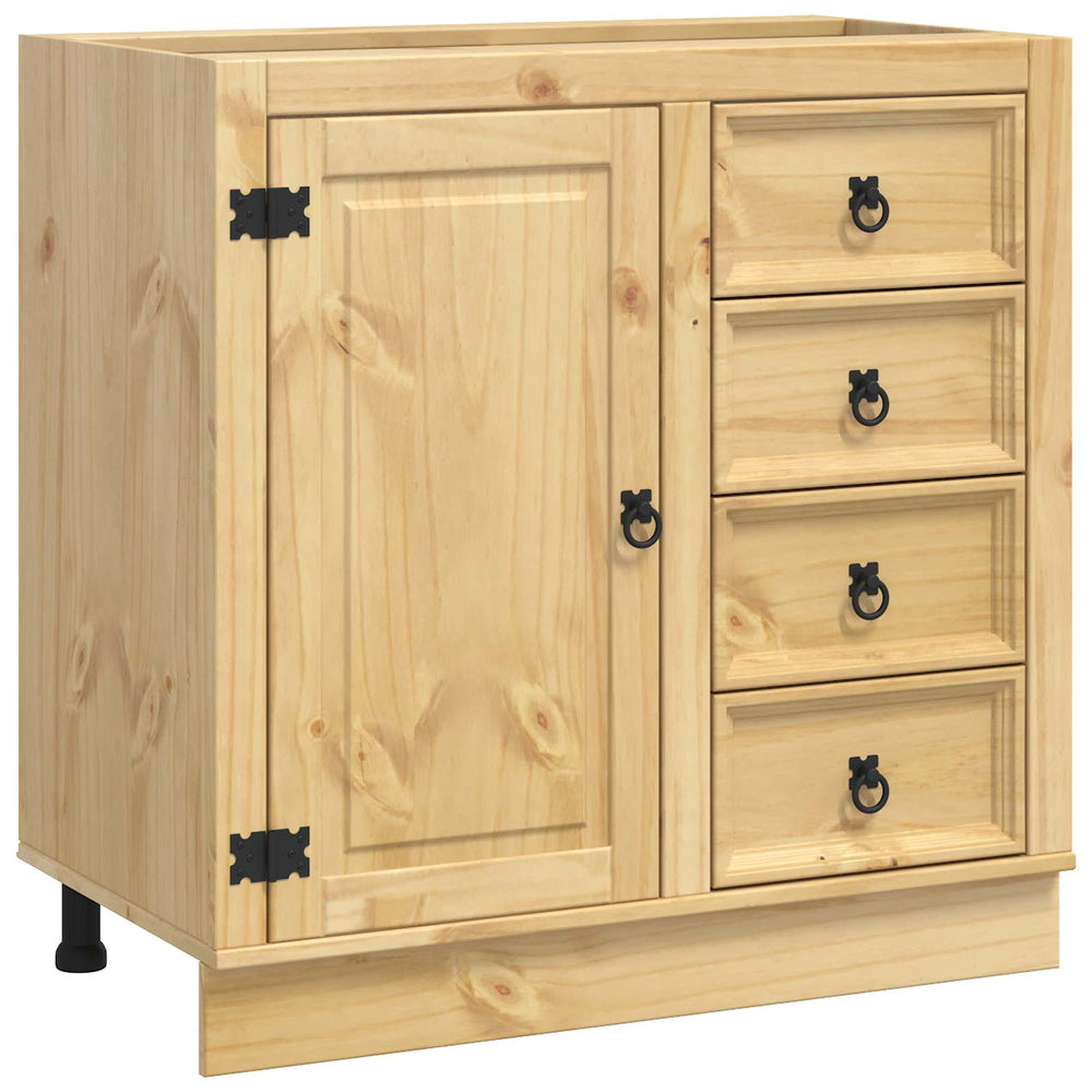 Honigbrauner Kiefernholz Schrank 80cm