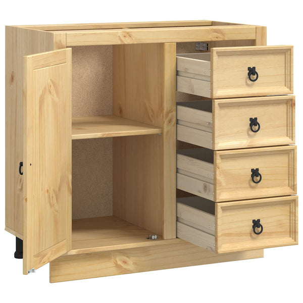 Honigbrauner Kiefernholz Schrank 80cm
