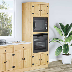 Kiefer Massivholz Schrank Honigbraun