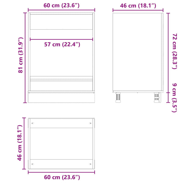 Kiefernholz Schrank Honigbraun 60x46x81cm