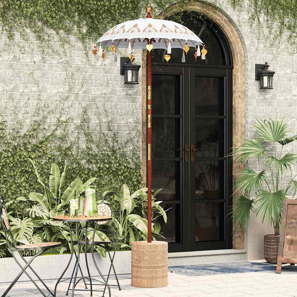 Balinesischer Sonnenschirm Creme 125x125x260cm