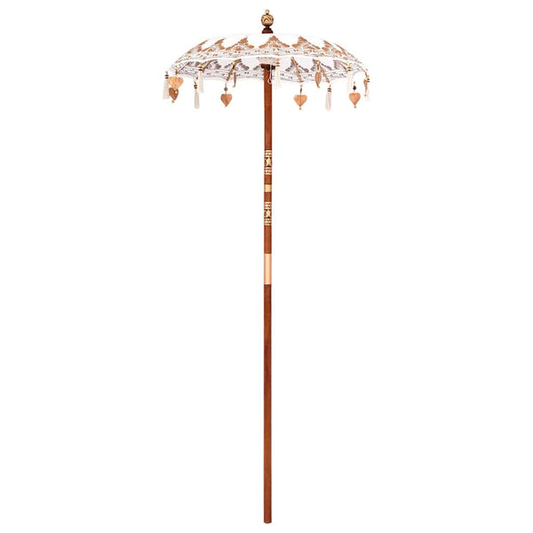Balinesischer Sonnenschirm Creme 125x125x260cm