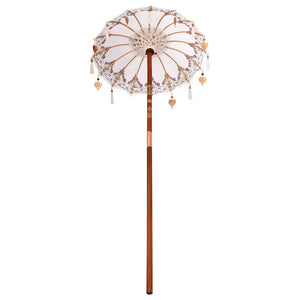Balinesischer Sonnenschirm Creme 125x125x260cm