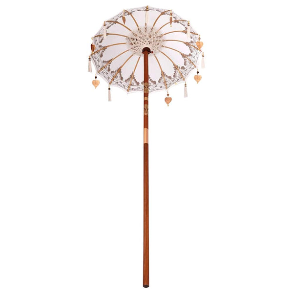 Balinesischer Sonnenschirm Creme 125x125x260cm