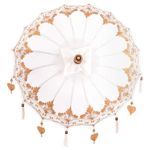 Balinesischer Sonnenschirm Creme 125x125x260cm