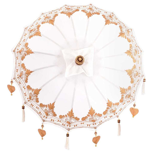 Balinesischer Sonnenschirm Creme 125x125x260cm