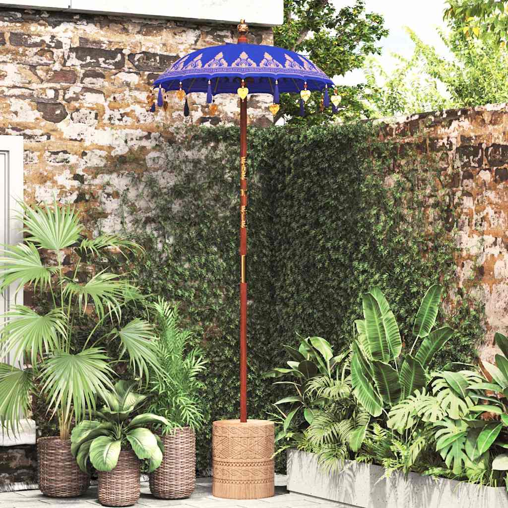 Balinesischer Sonnenschirm Blau 260cm