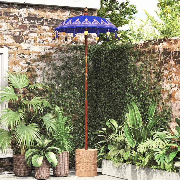 Balinesischer Sonnenschirm Blau 260cm