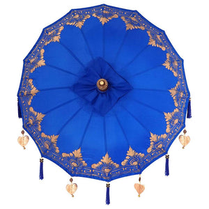 Balinesischer Sonnenschirm Blau 260cm