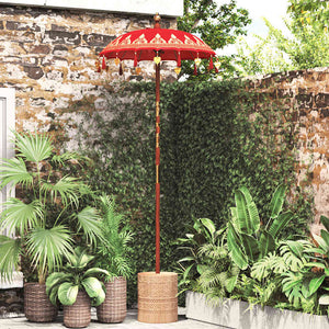 Balinesischer Sonnenschirm Rot 125cm