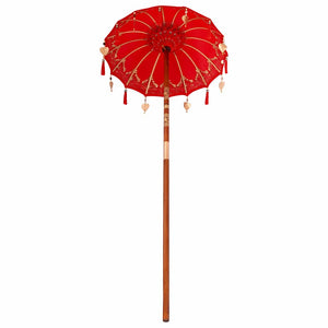 Balinesischer Sonnenschirm Rot 125cm