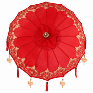Balinesischer Sonnenschirm Rot 125cm