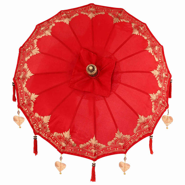 Balinesischer Sonnenschirm Rot 125cm