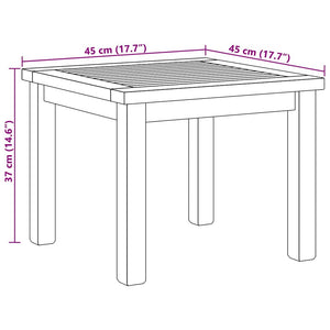 Couchtisch Teakholz 45x45 cm