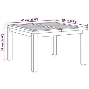 Couchtisch Braun 60x60 cm Teak Massivholz