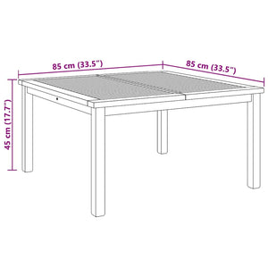 Couchtisch Teakholz 85x85 cm