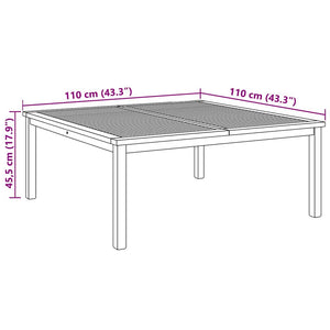 Couchtisch Braun Teak 110x110 cm