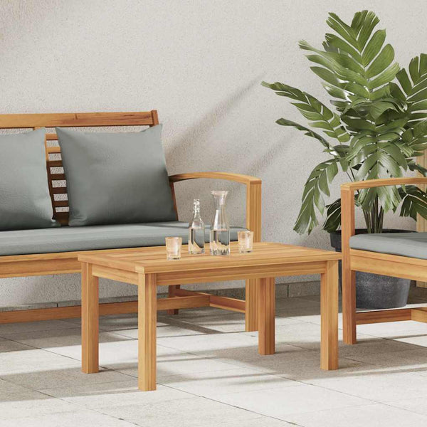 Couchtisch Braun Teak Massivholz 70x40 cm