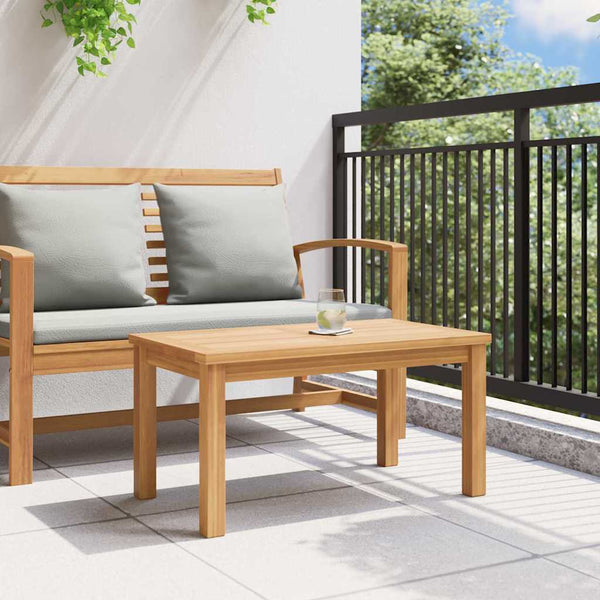 Couchtisch Braun Teak Massivholz 70x40 cm