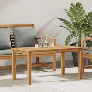 Couchtisch Braun Teak Massivholz 90x50 cm