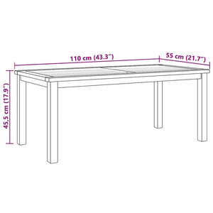 Couchtisch Teakholz 110x55 cm