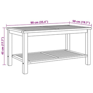 Couchtisch Teakholz Braun 90x50 cm