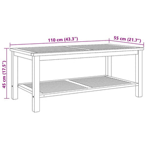 Couchtisch Teakholz Braun 110x55cm