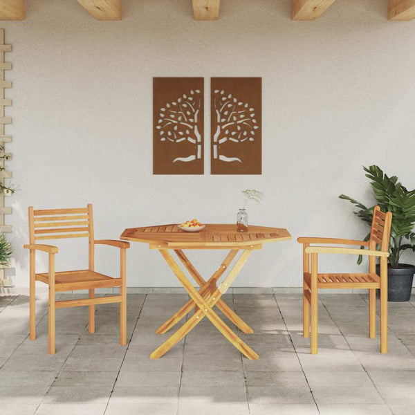 Teak Stühle 2er Set Braun