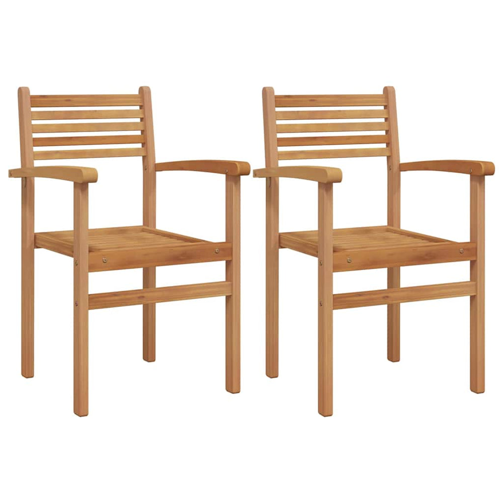 Teak Stühle 2er Set Braun