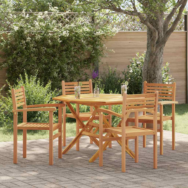 Teak Stühle Braun 4er Set