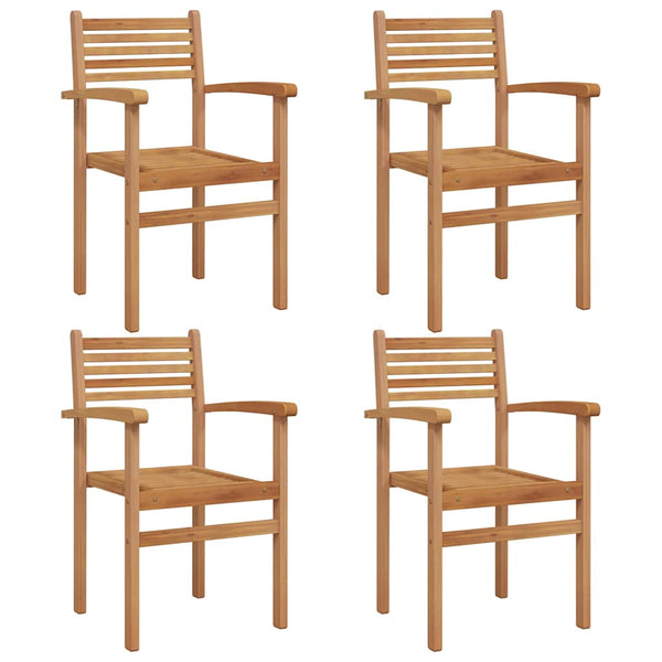 Teak Stühle Braun 4er Set