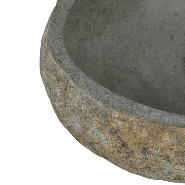 Flussstein Waschbecken Hellgrau 45 cm