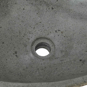 Hellgraues Flussstein Waschbecken 52x40 cm
