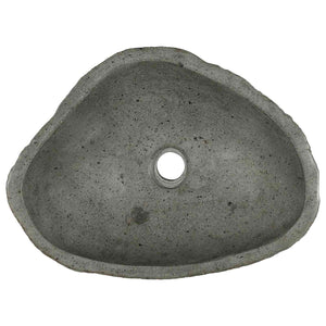Hellgraues Flussstein Waschbecken 52x40 cm