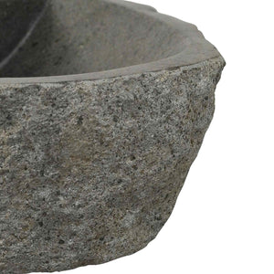 Wandmontiertes Waschbecken Grau Flussstein 37cm